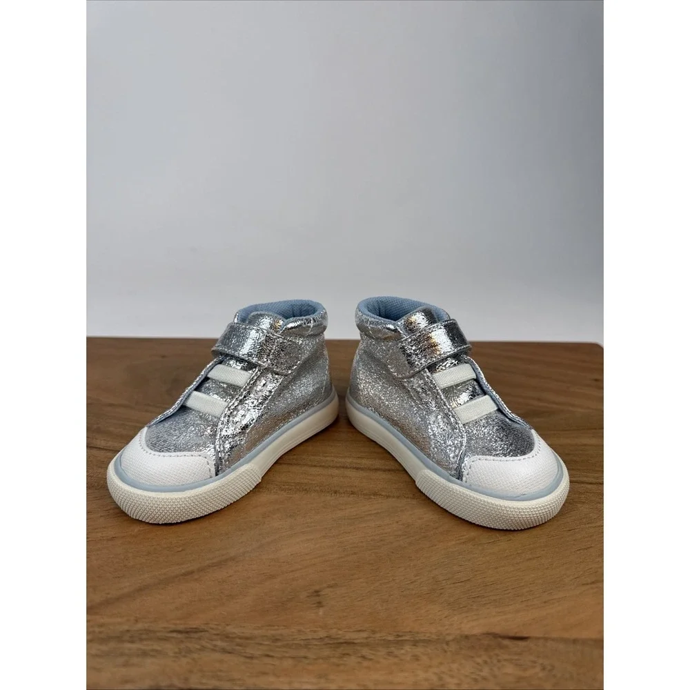 New Little Kids Girls See Kai Run Drew First Walker Silver Sneakers Shoes Size 4